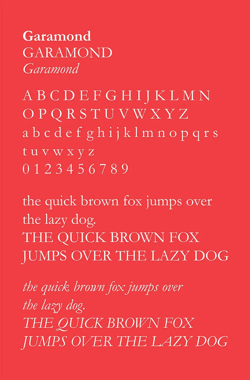 15 Fonts Similar to Garamond and What to Pair It With